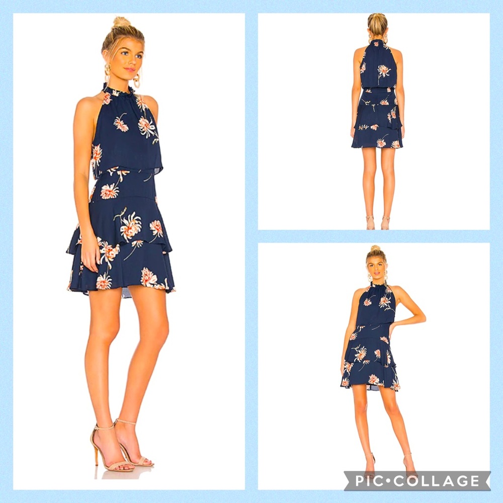 EUC BB Dakota Garden Variety Print Halter Dress